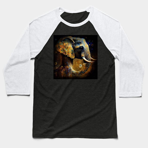 Elephant Spirit, Beautiful Wildlife Baseball T-Shirt by Dream and Design